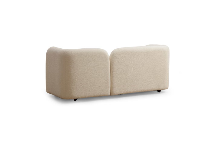 Atelier Del Sofa Victoria Bouclette - Sofá de 2 plazas Crema